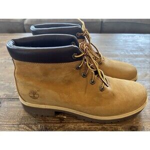 Timberland Chukka Wheat 91330 Leather Work Ankle Boots Women's Size 9.5 EUC